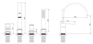 Смеситель на борт ванны ABBER Wasserfall хром AF8613